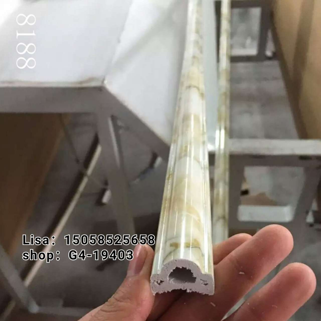 欧式半圆腰线4.5cm2175金腰线  防火阻燃环保 背景墙 发泡 PVC压花装饰线条详情图16