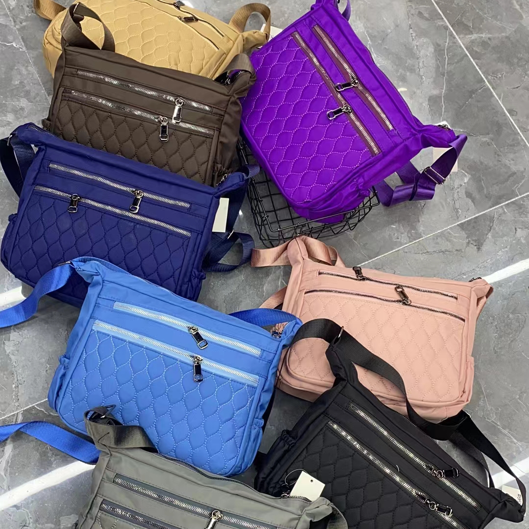 New waterproof nylon bag women's bag single shoulder crossbody bag women's canvas bag Oxford cloth women's bag Mommy bag large bag