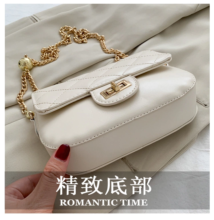 女包2021新款韩版单肩斜挎菱格链条质感百搭pu女包详情10