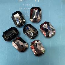 塑料钻 装饰配件 压克力钻 方形钻 黑钻