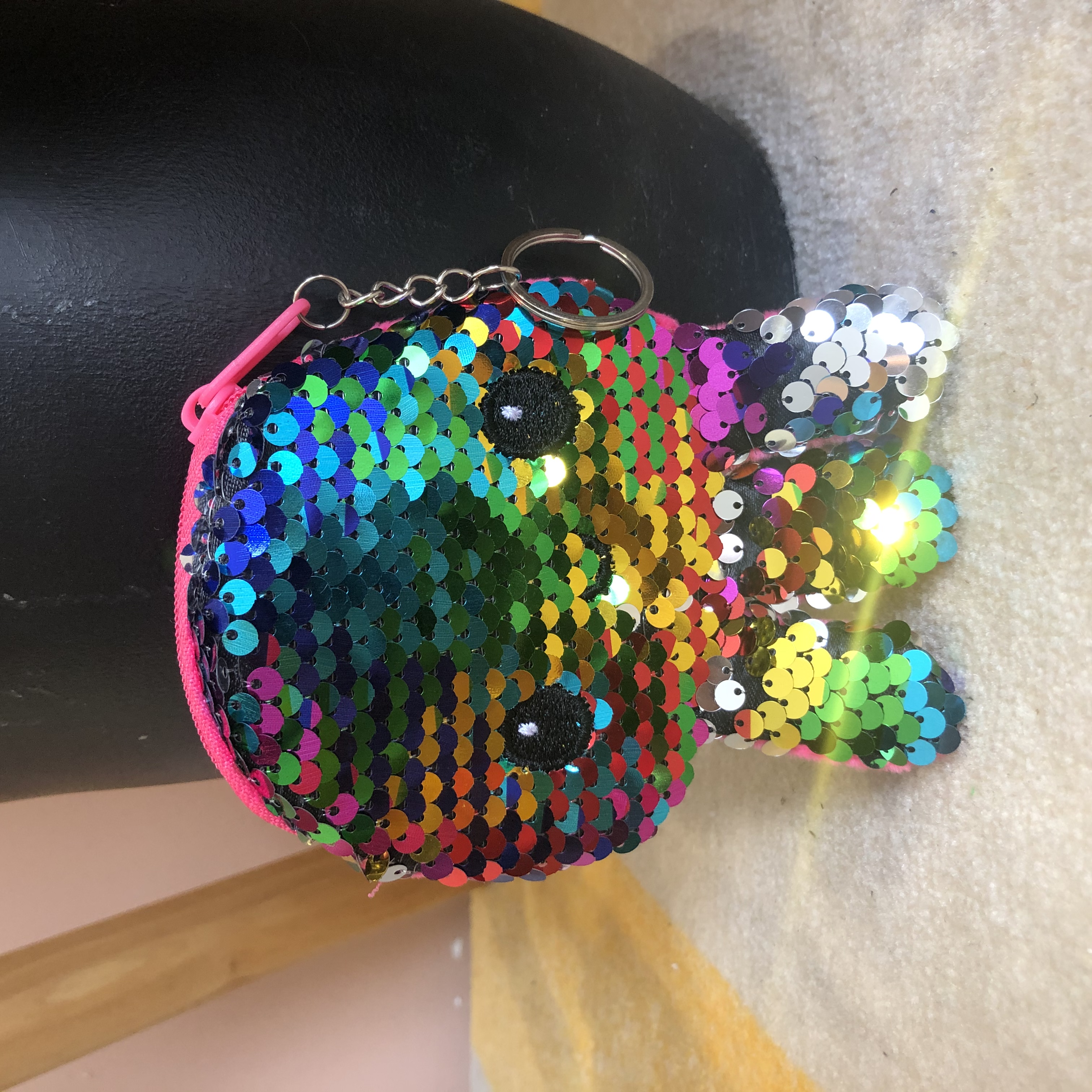 毛绒零钱包亮片钱包亮片章鱼钱包零钱包亮片儿童零钱包卡通刺绣钱包详情图6