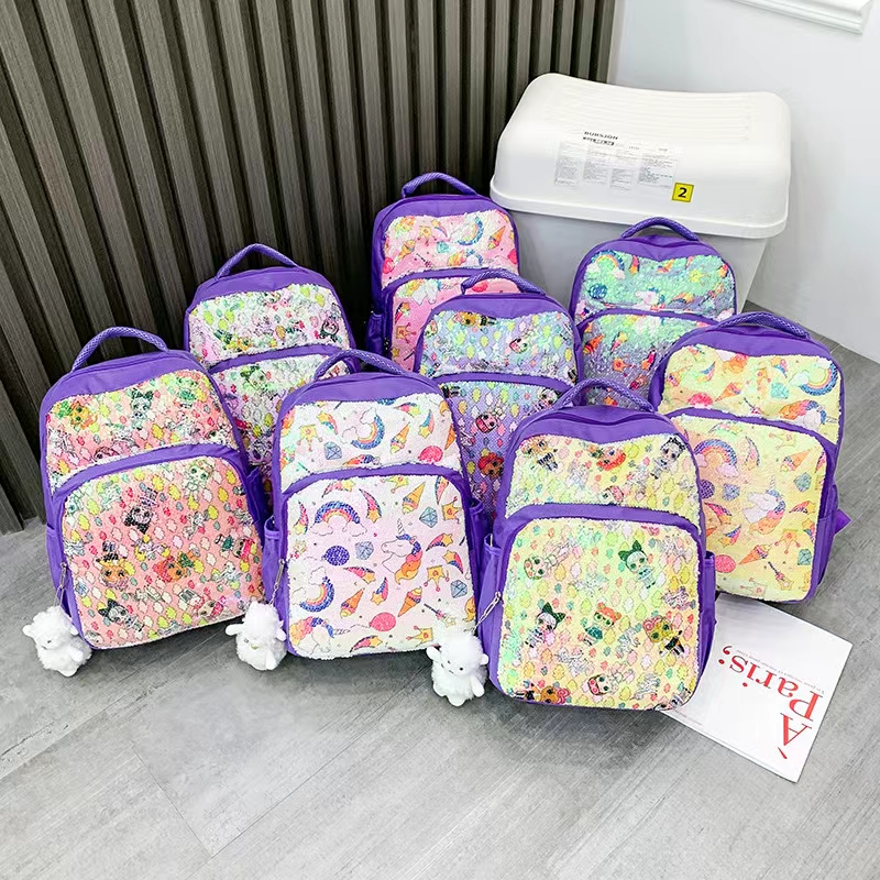 韩版儿童包包可爱卡通亮灯女童时尚双肩包女孩公主外出迷你小包包