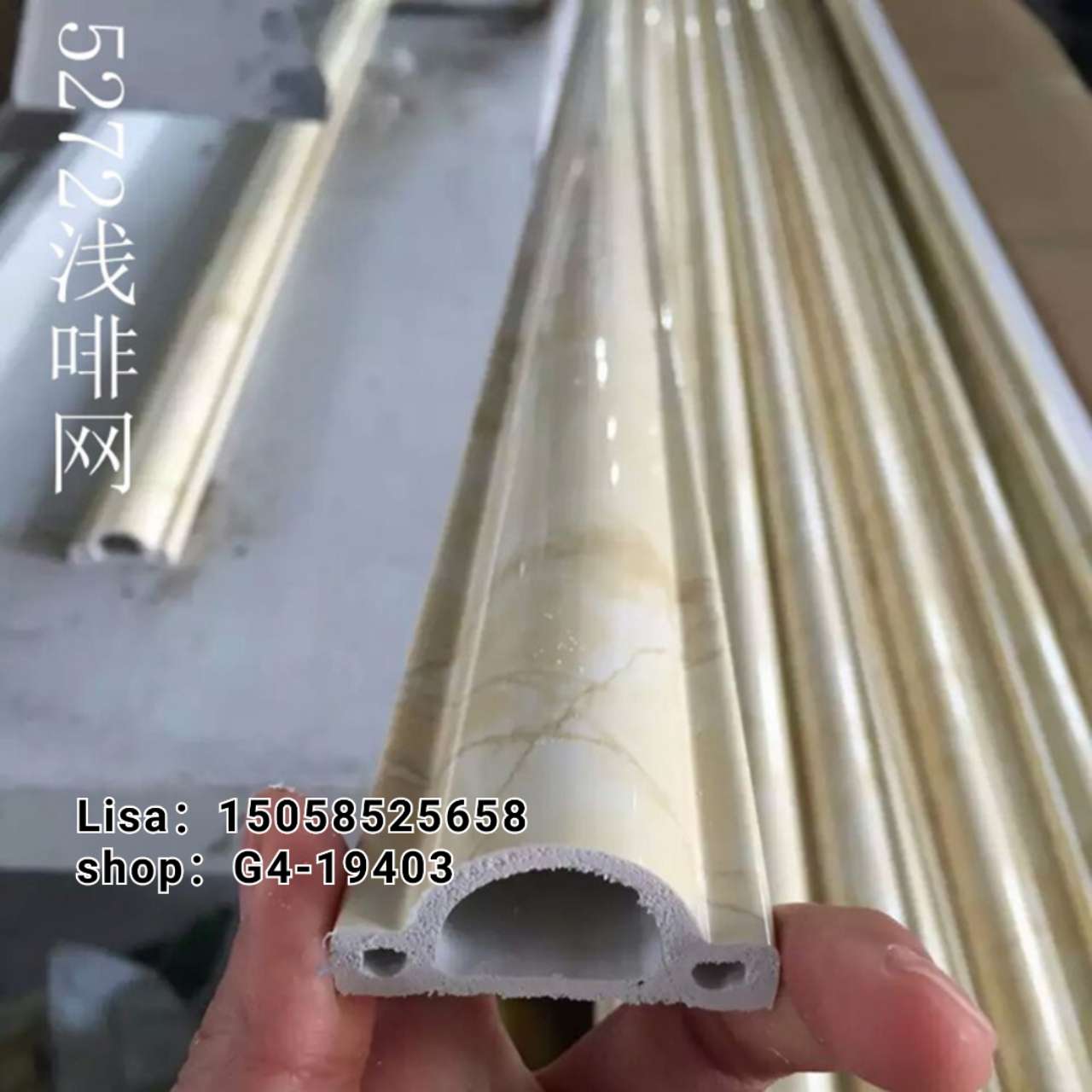 欧式半圆腰线4.5cm2175金腰线  防火阻燃环保 背景墙 发泡 PVC压花装饰线条详情图17