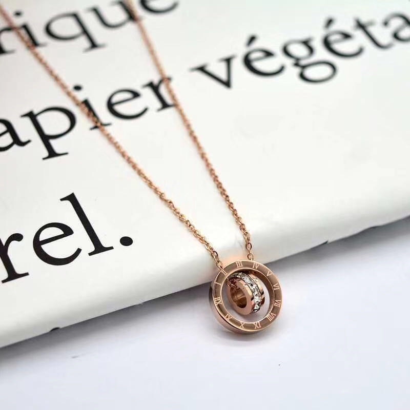 Ringed stainless steel Taigang necklace live Tiktok new factory direct sales. thumbnail