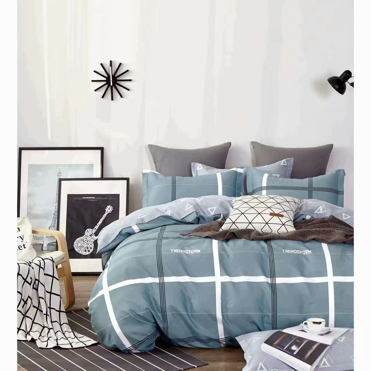 Four-piece set, all-cotton, wholesale and retail in stock, simple and elegant