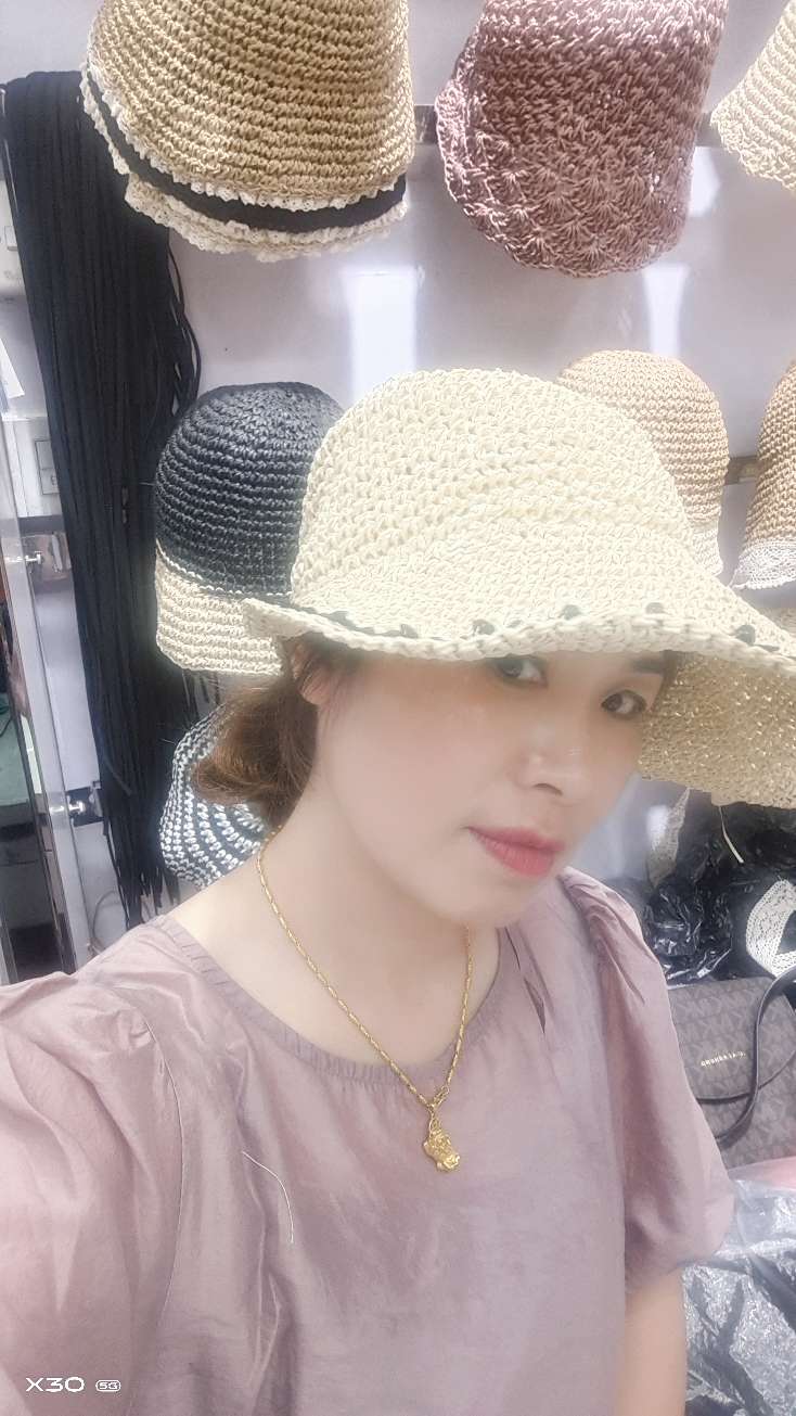 夏季时尚新款草帽防晒遮阳帽鸭舌帽花边沙滩海边详情图2