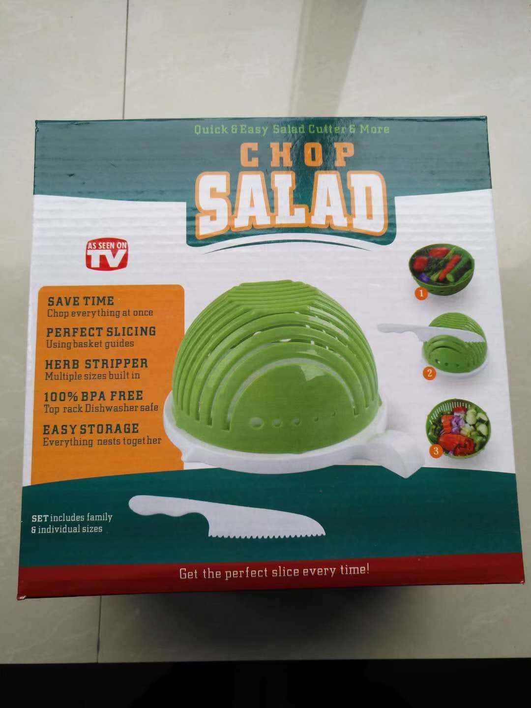 Salad cutting bowl, fruit and vegetable cutting bowl, wave salad bowl, fruit and vegetable divider detail image 6