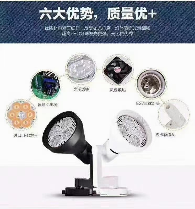 Pa 30 Light Frame Accessories Track Light Frame Housing 35W40w E27 Screw Track Light Horn Housing Item Picture