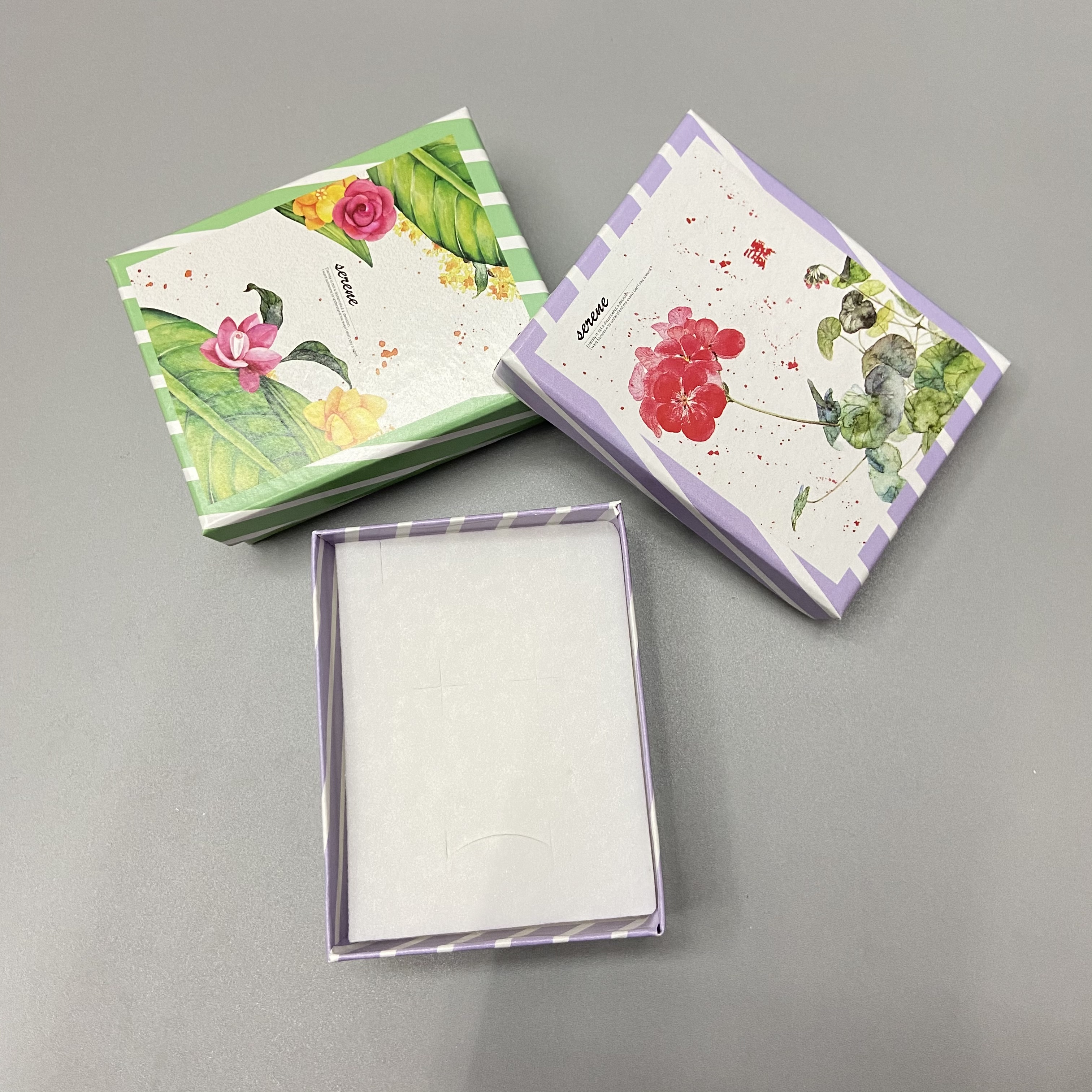 天地盖饰品纸盒满天星桃心7*9戒指盒耳钉盒项链盒 网红礼物包装盒产品图