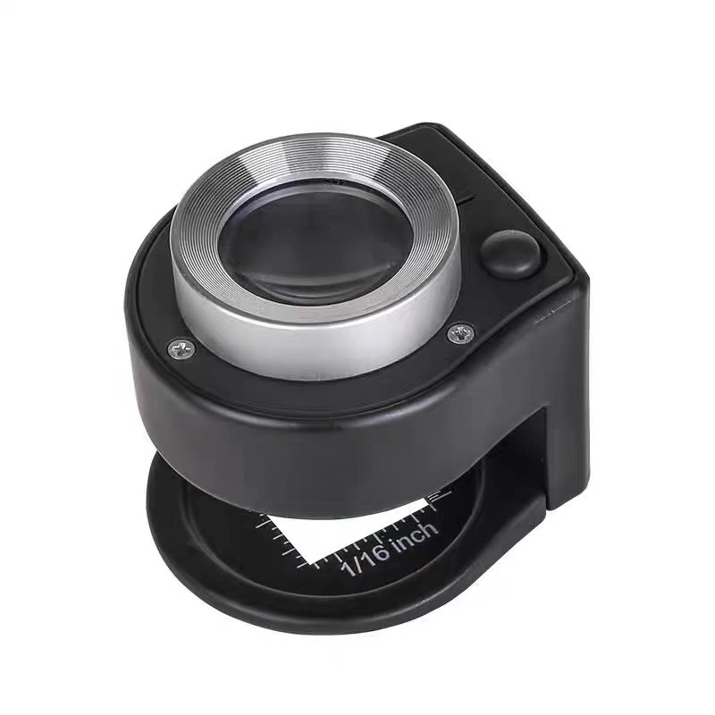 新款3个LED白光3个UV可验钞紫光小六灯黑色白色金属照布镜玻璃镜片皮套包装充电/电池款详情10