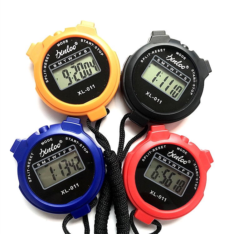 厂家直销 电子秒表XL-011数字显示秒表运动健身跑步田径训练秒表