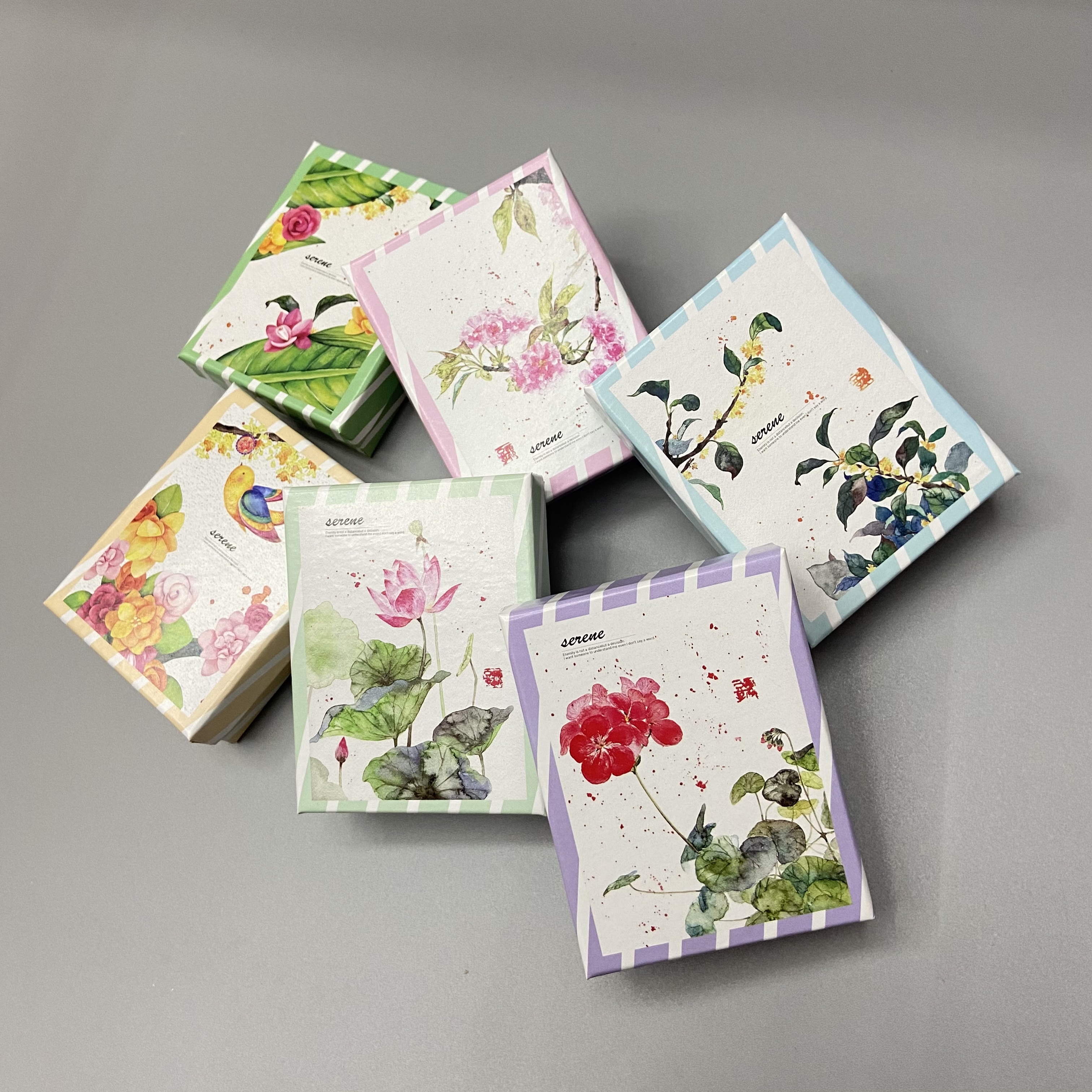 天地盖饰品纸盒满天星桃心7*9戒指盒耳钉盒项链盒 网红礼物包装盒详情图2