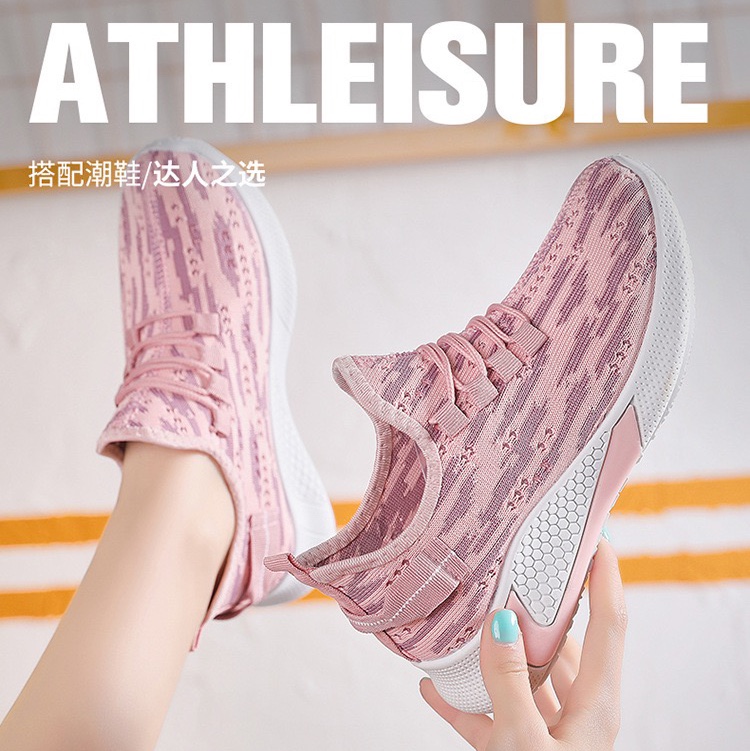 23飞织面透气女鞋2021新款运动女鞋网面时尚韩版潮鞋跨境休闲女鞋子批发