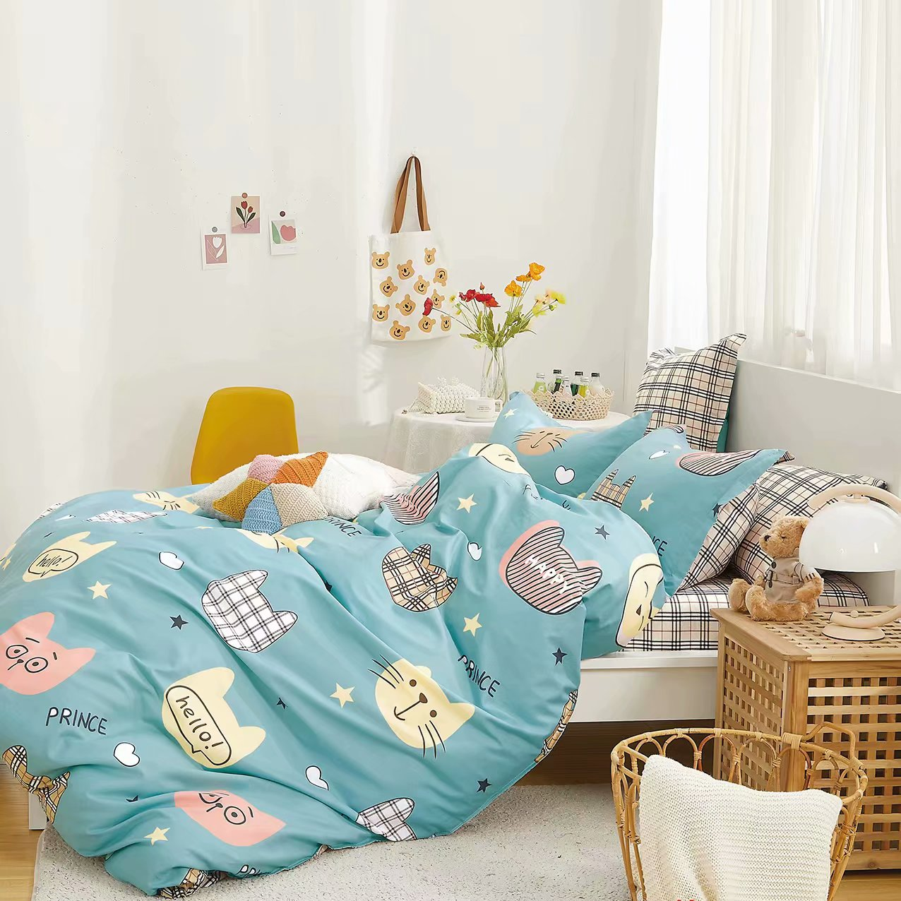 Retail and wholesale of four-piece sets, all cotton in stock, sea salt and soda