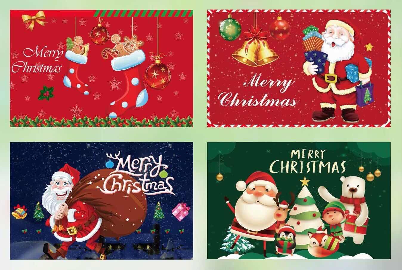 PVC Christmas printed placemats 6+6 set Placemats and coasters Item Picture