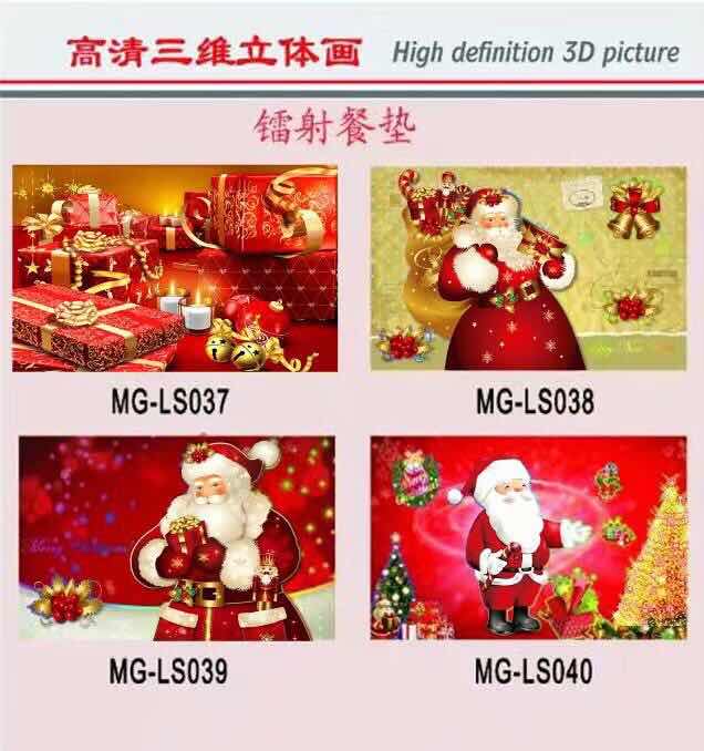 PVC Christmas printed placemats 6+6 set Placemats and coasters Specification image