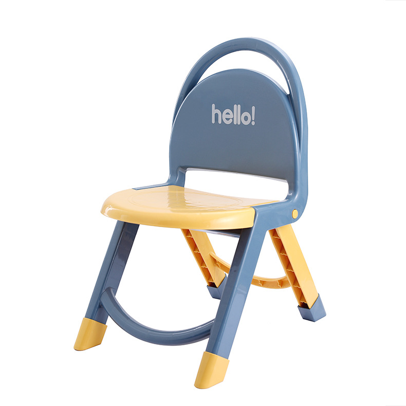 Y104－9264儿童折叠椅便携小板凳家用宝宝凳子幼儿园塑料靠背椅子详情图3