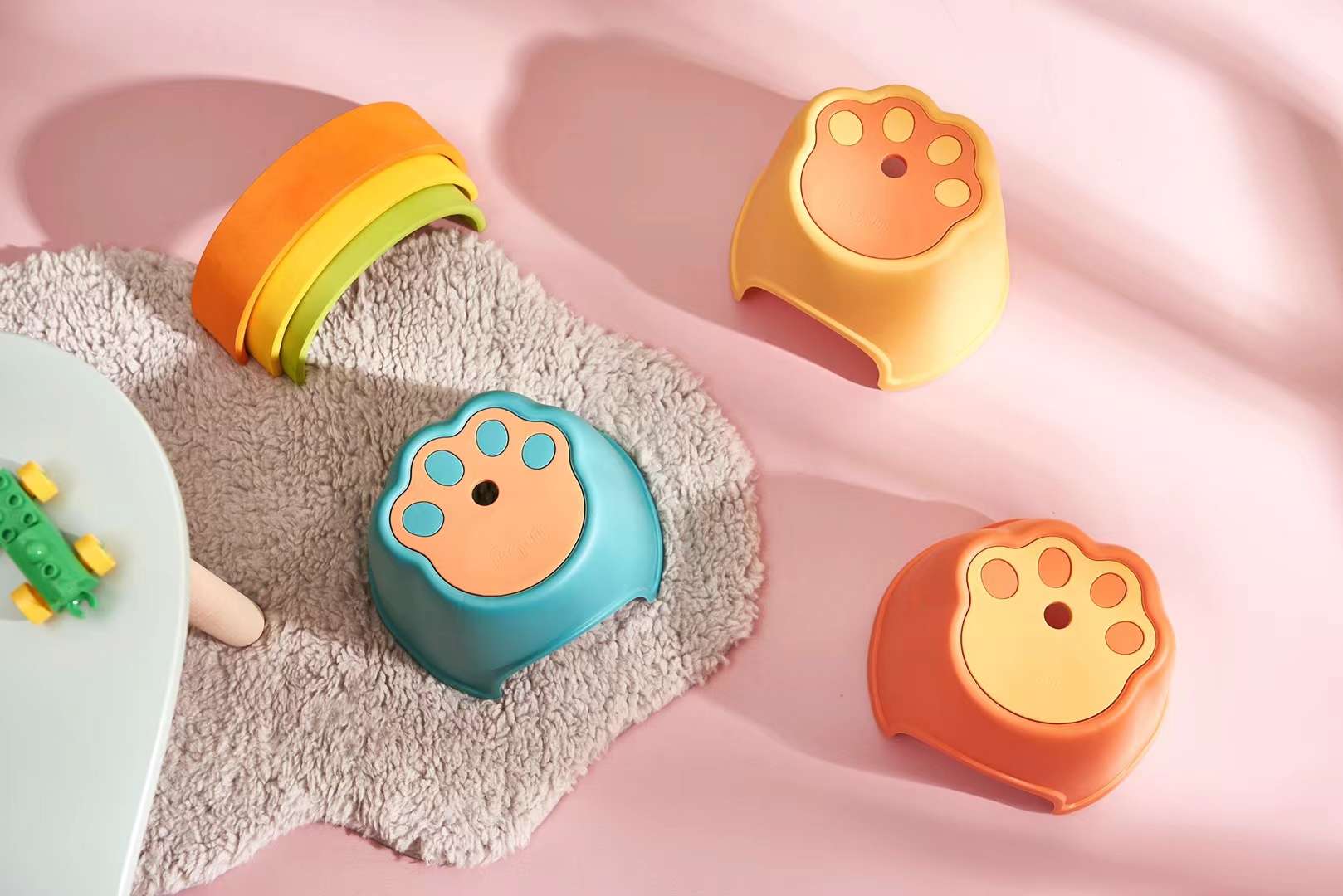 儿童凳子幼儿园塑料防滑换鞋凳便携加厚浴室凳宝宝家用创意小板凳详情6