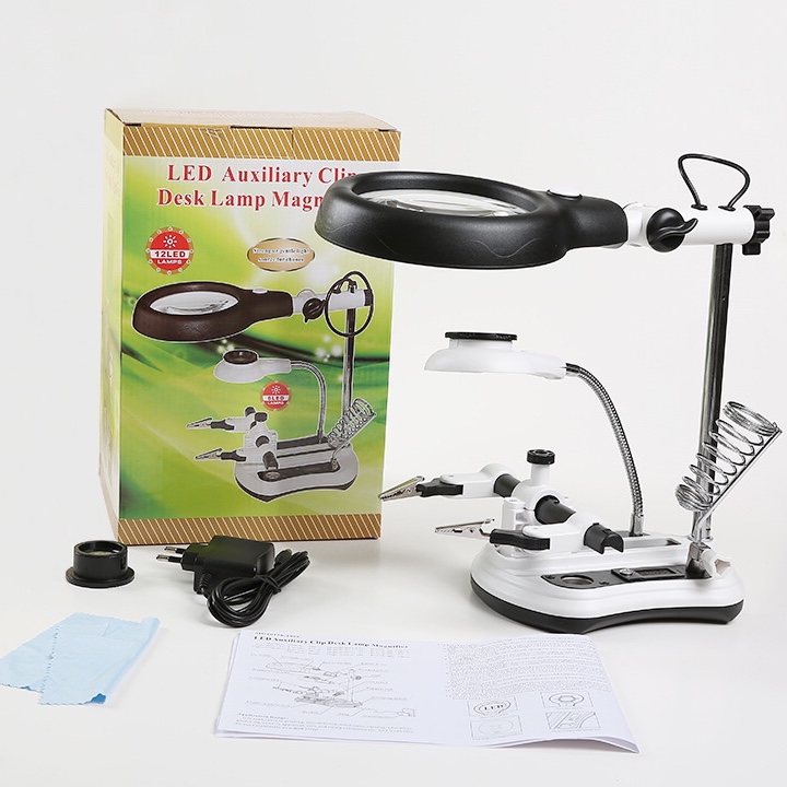 Yiwu Jinghui 16130-108 Desktop with light auxiliary tools maintenance reading jewelry jade collection tools magnifying glass