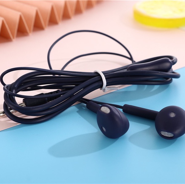 新款马卡龙有线手机耳机批发入耳式U19品牌通用耳机1.2m音乐耳机