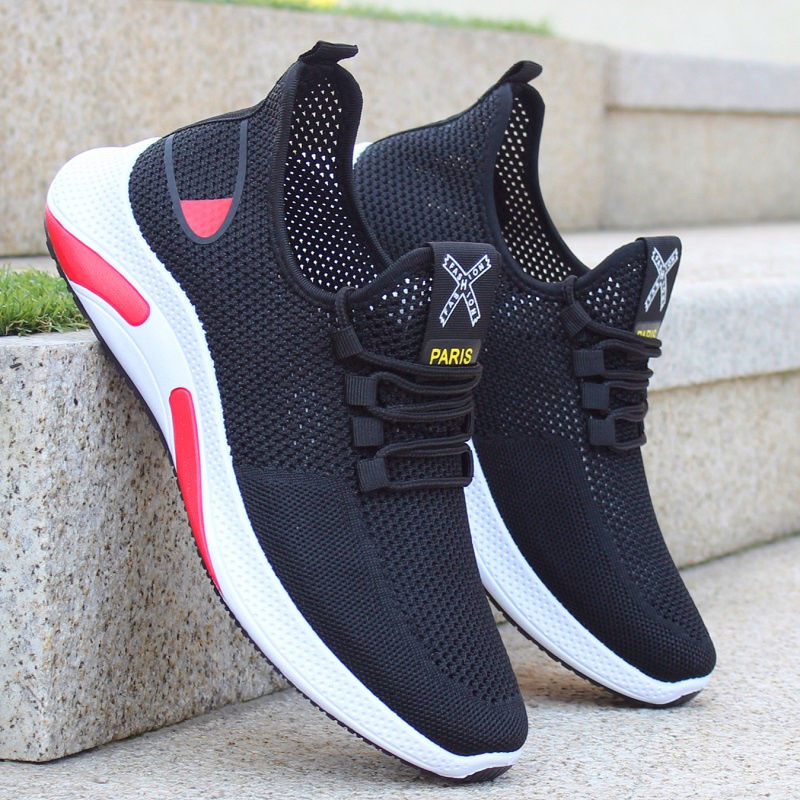 23男鞋夏季透气2021新款百搭跑步休闲一脚蹬运动潮鞋网面鞋子小白男鞋批发详情图13