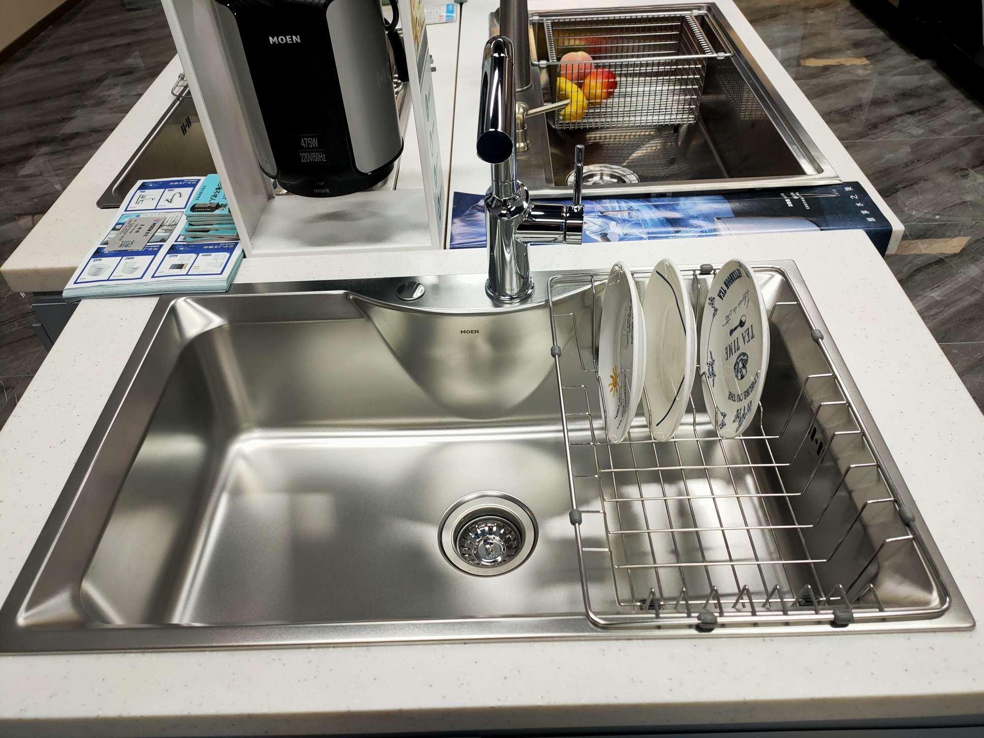 美国摩恩不锈钢厨房大单槽洗碗槽水池详情图2