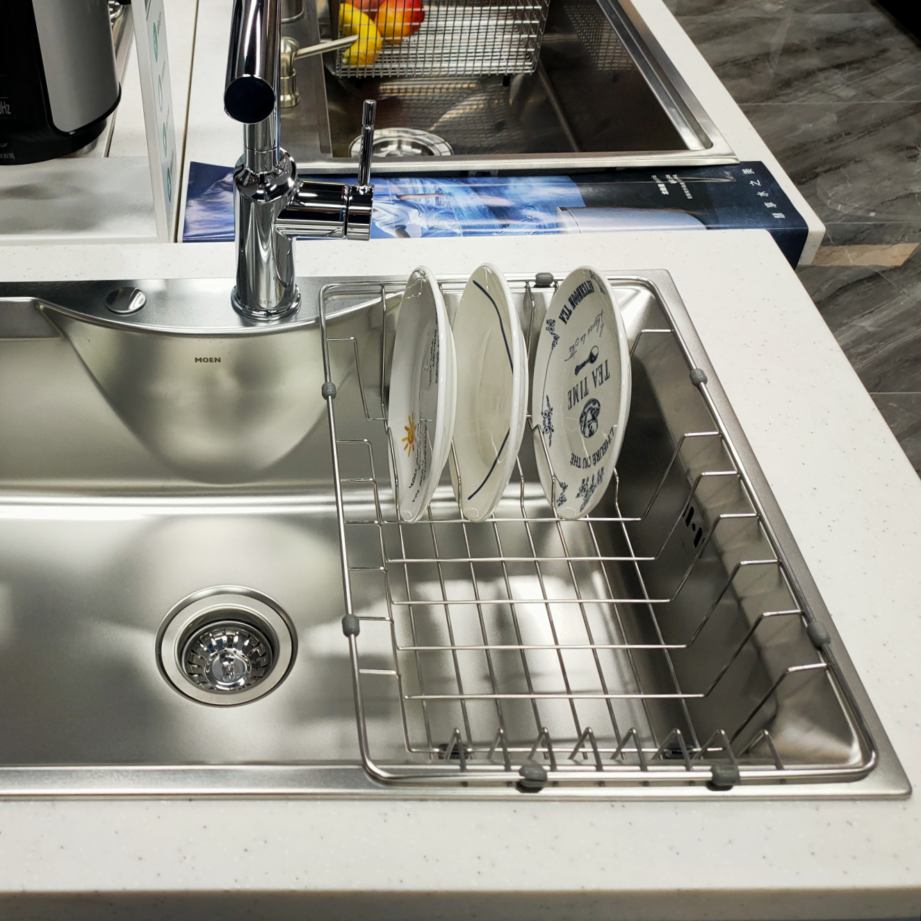 美国摩恩不锈钢厨房大单槽洗碗槽水池详情图1