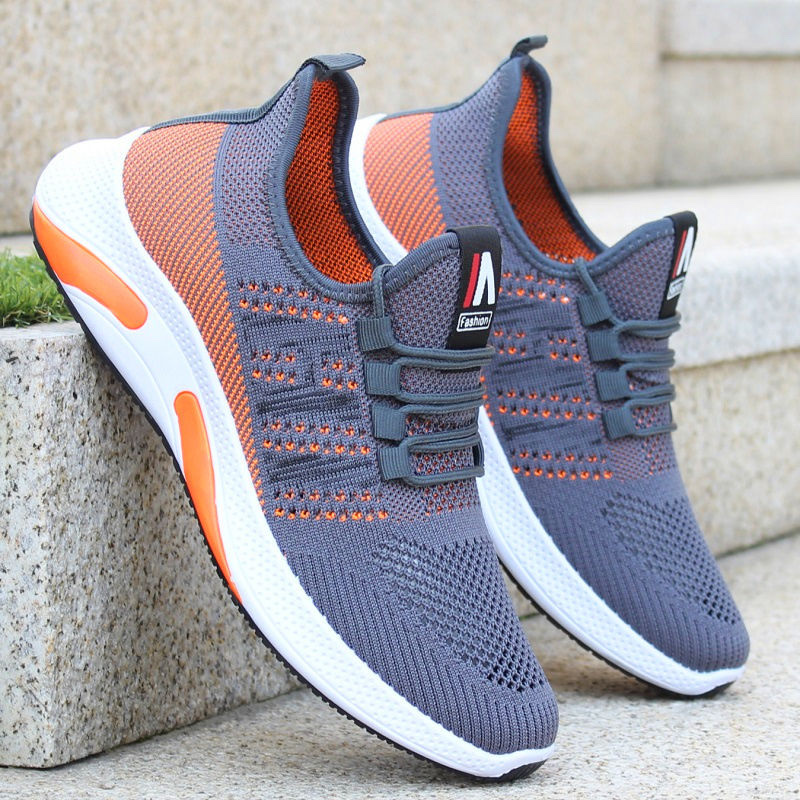 23男鞋夏季透气2021新款百搭跑步休闲一脚蹬运动潮鞋网面鞋子小白男鞋批发详情图10