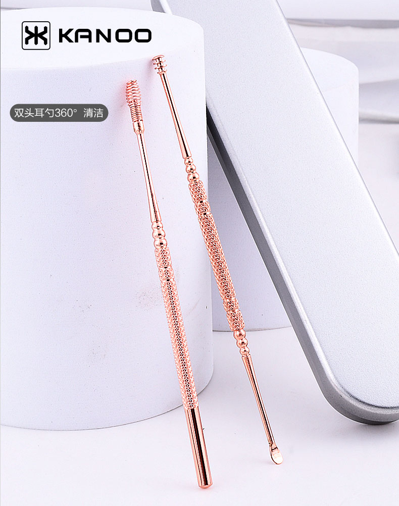 玫瑰金耳挖两件套产品图