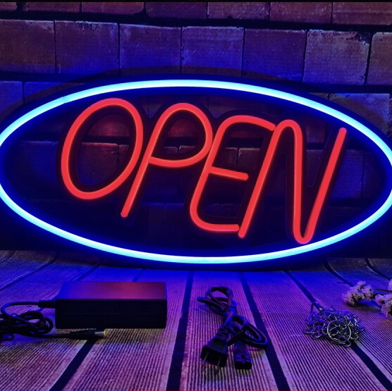 霓虹灯广告牌open