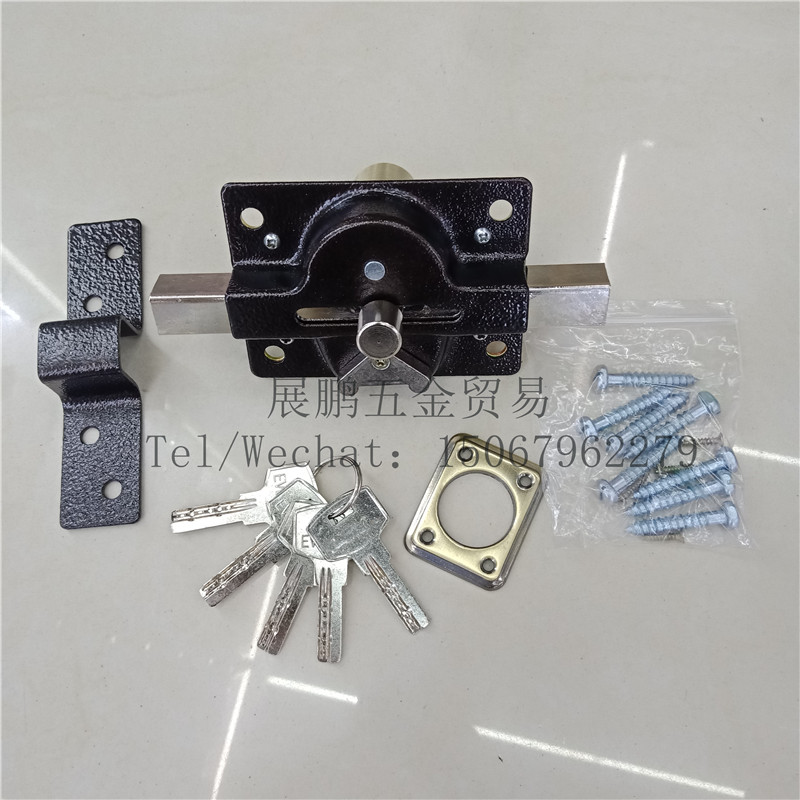 Exterior door lock channel lock flat latch lock