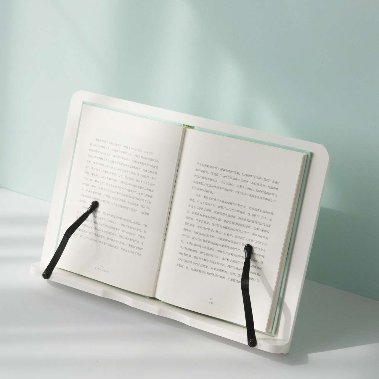The wood-plastic board reading bookshelf stands upright detail image 5