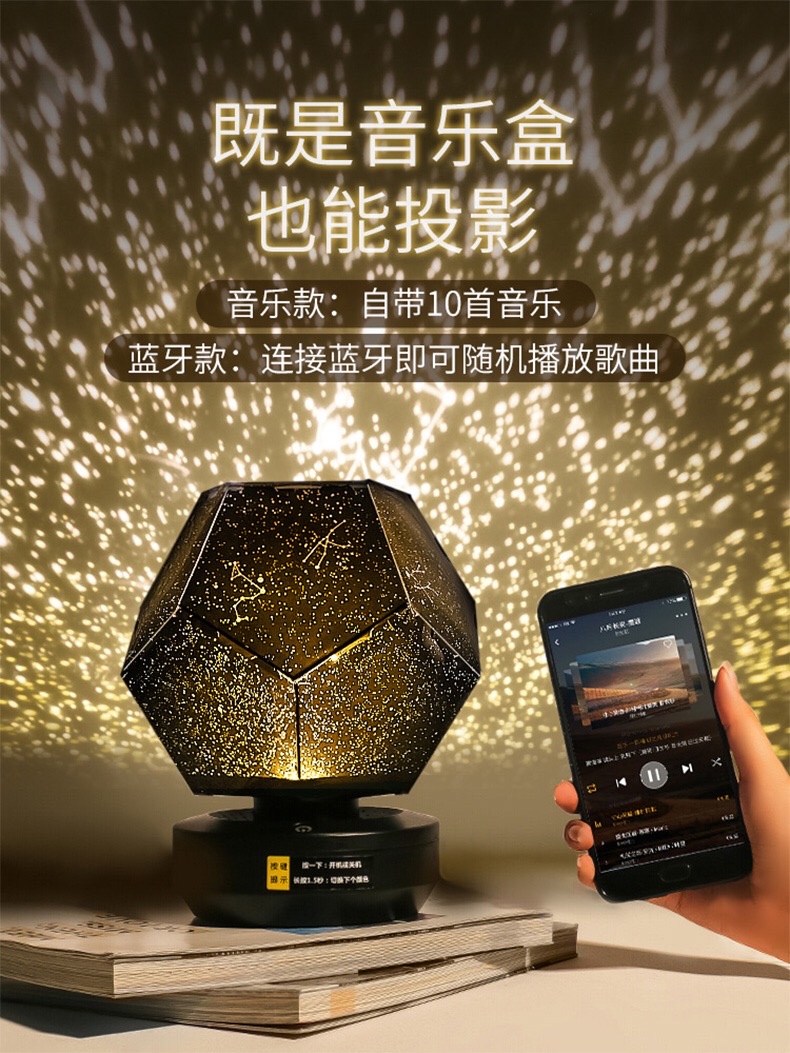 Starry sky light projection, a room, bedroom, proposal decoration, decorative light, creative Internet celebrity birthday gift, colorful light Application Scenario