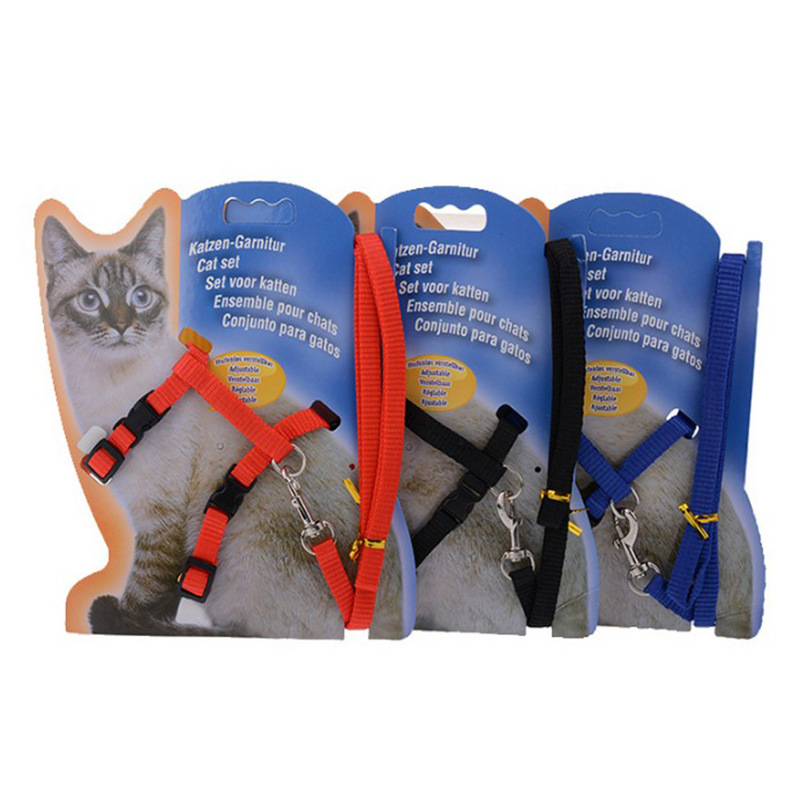 T猫咪牵引绳猫咪专用工字型胸背带遛猫绳子尼龙 猫猫牵引带详情图3