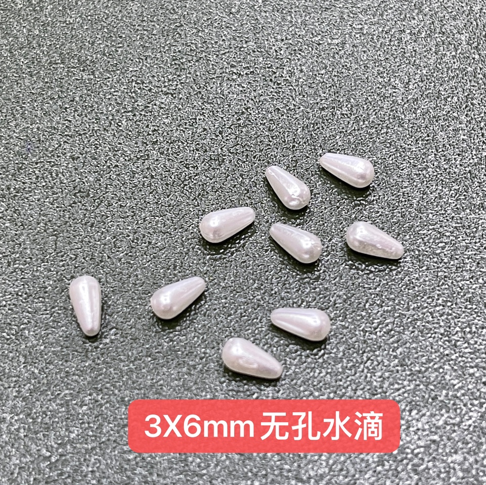 3X6mm non-porous drop pearl