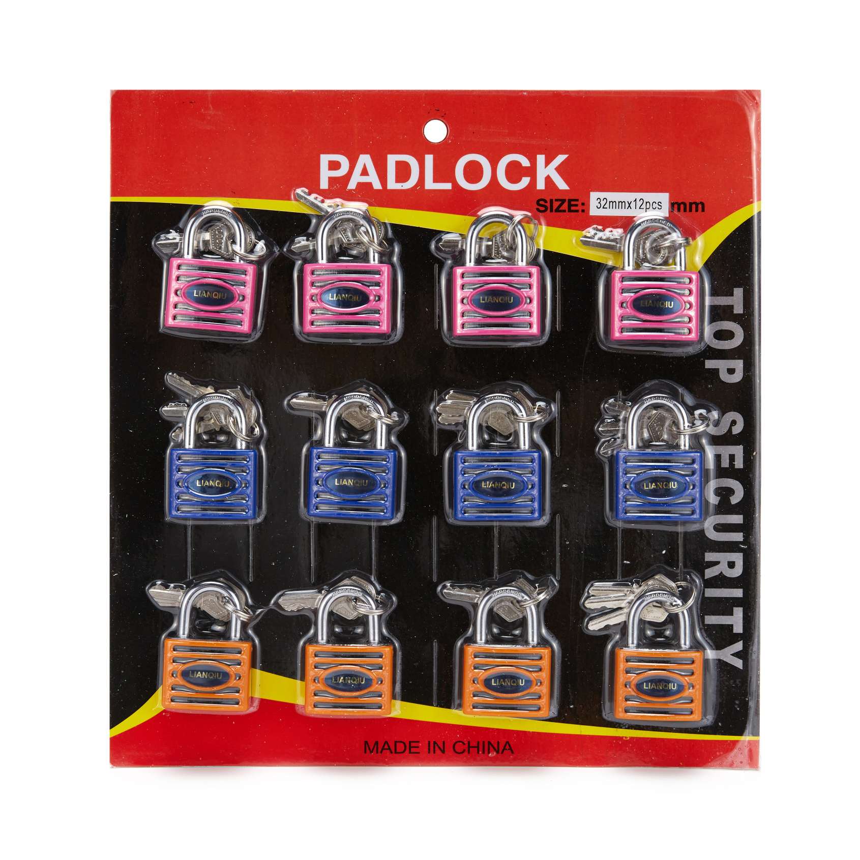 lianqiu arc-shaped lock 32-38-50 Card suction lock Iron padlock detail image 3