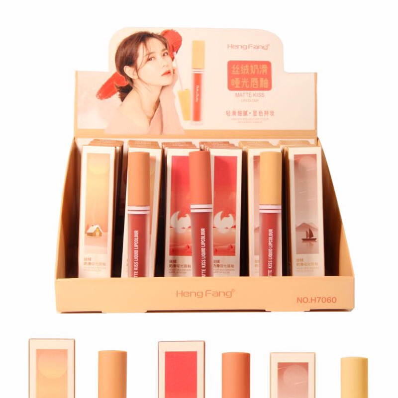 Hengfang Velvet Smooth matte Lip Gloss H7060 has a creamy and light texture. A single application fits the lip shape delicately, as light as air!