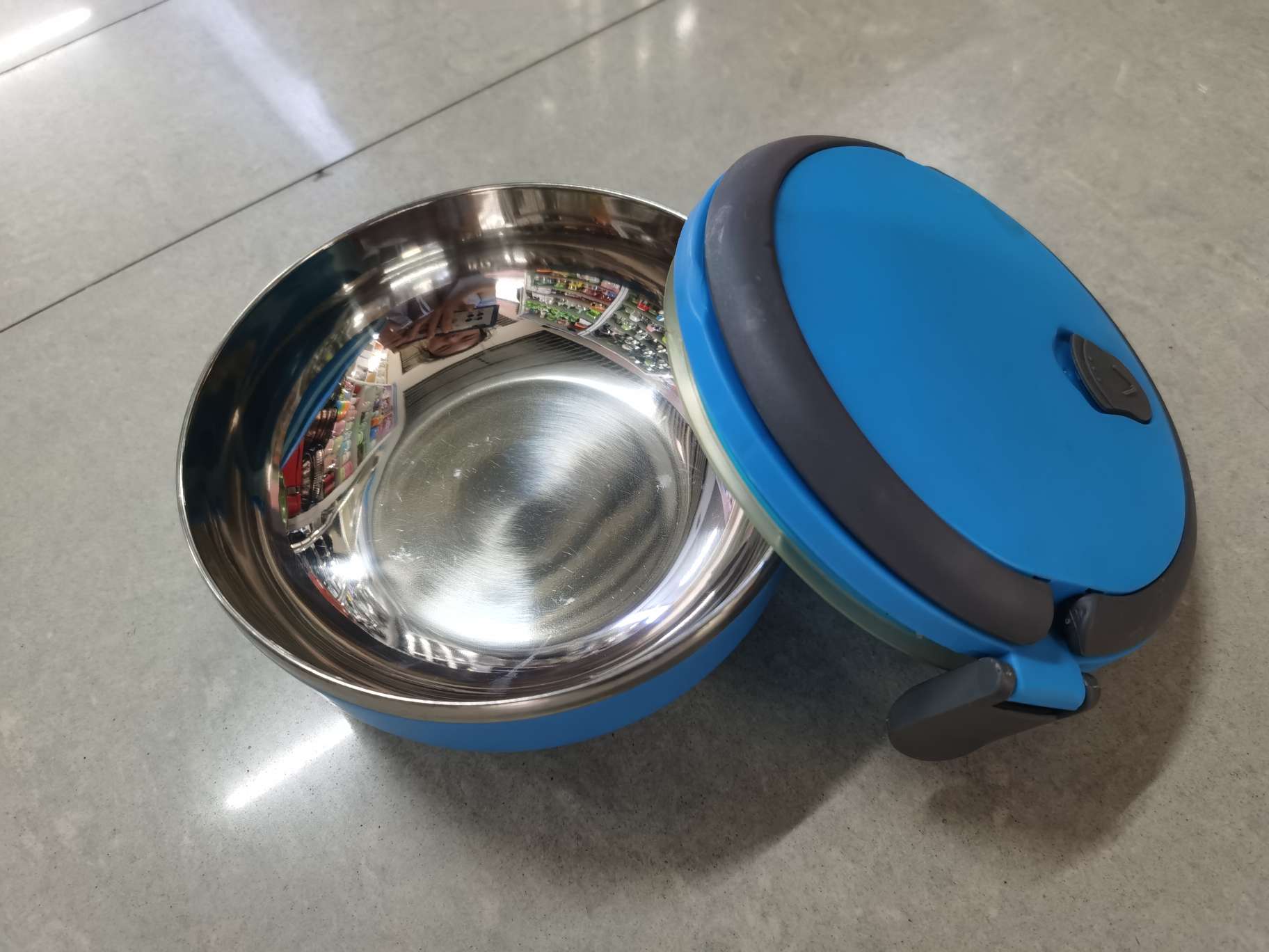 A circular single-layer insulated lunch box Specification image