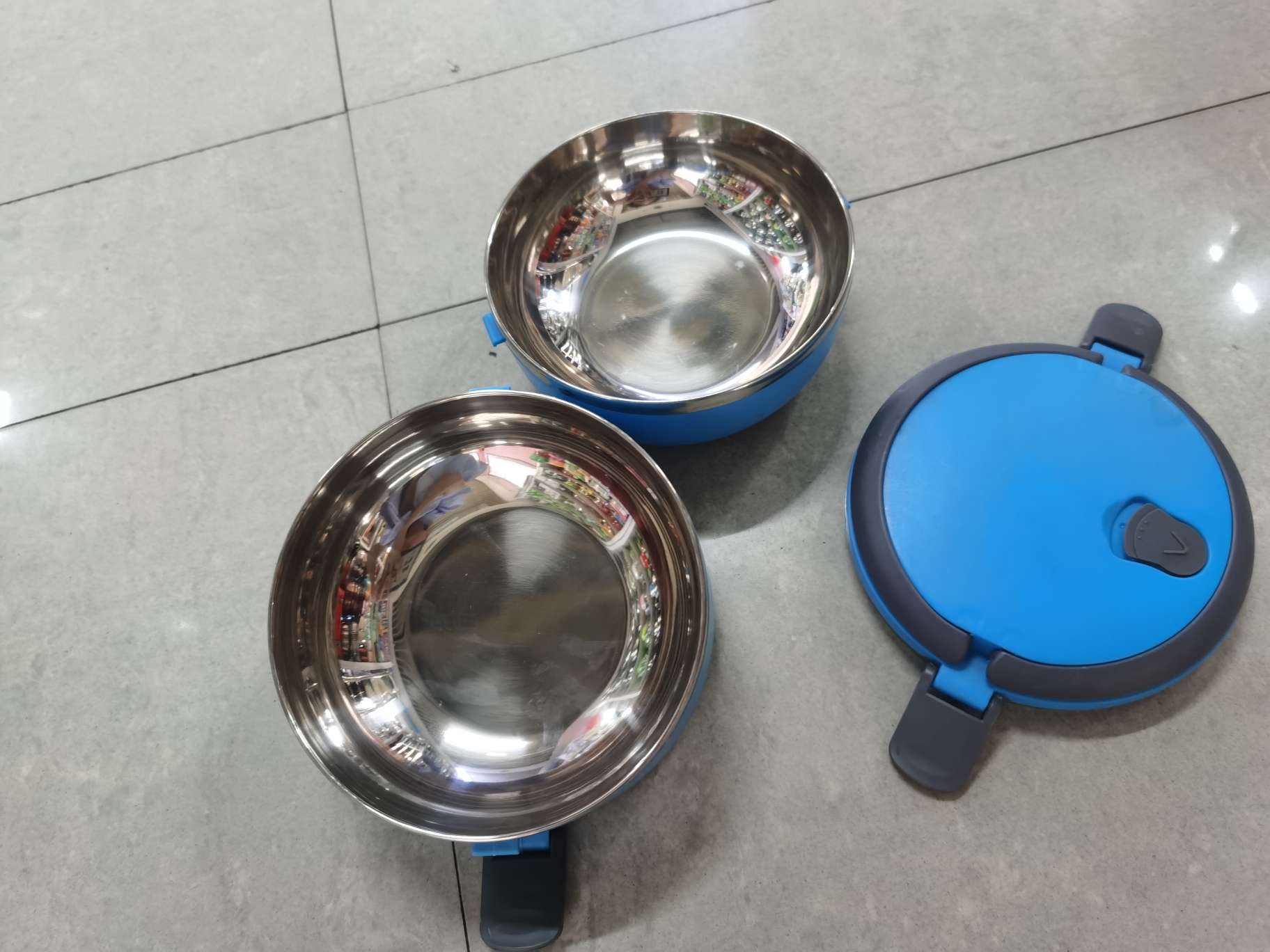 The two-layer insulated lunch box is round and double-layered Specification image