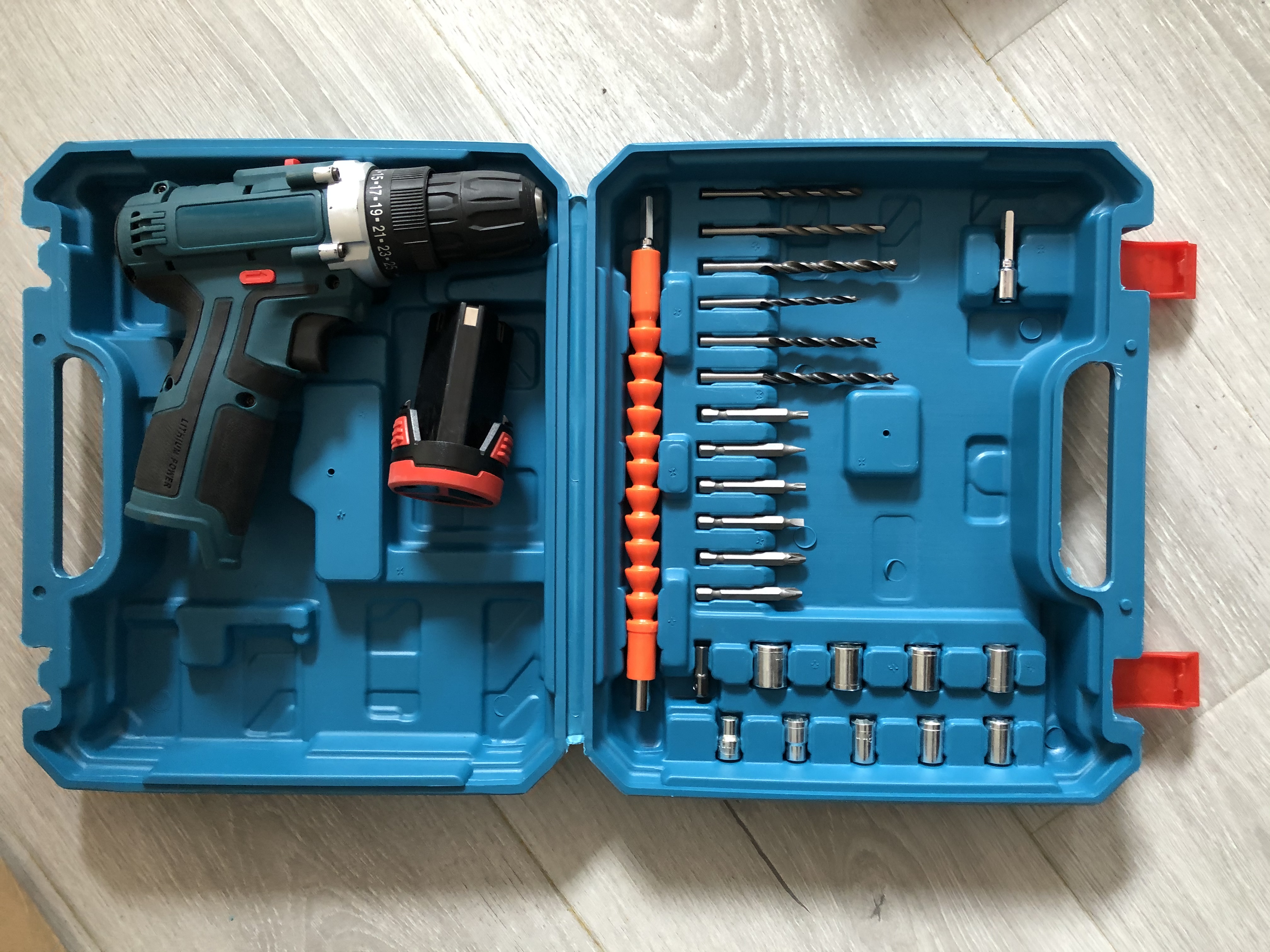 Lithium battery Angle grinder. Electric tools. Electric drill detail image 7