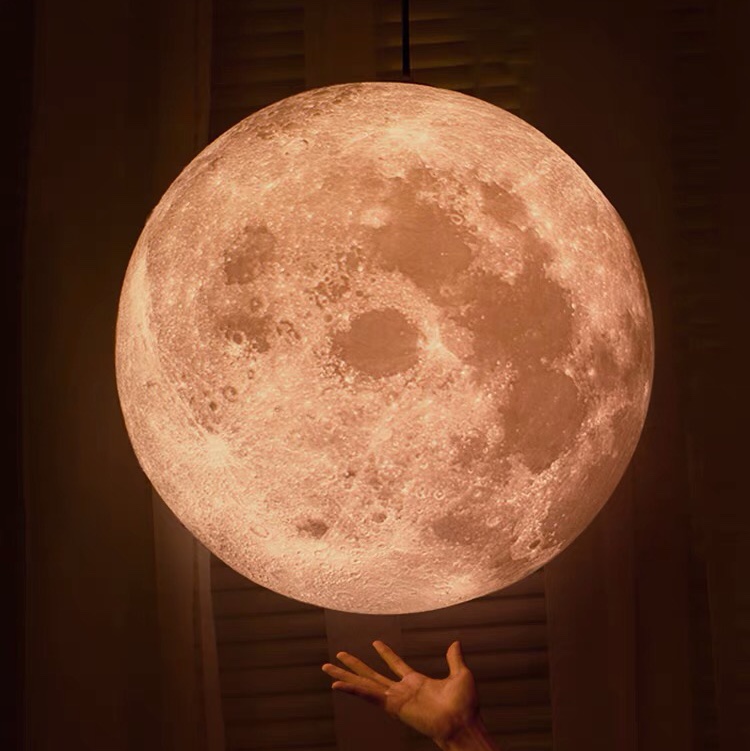 ins Chandelier, Nordic creative designer, planetary bedside lamp, commercial decorative moon lamp, 3d printed moon lamp, 50cm in size