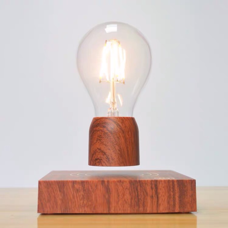 Magnetic levitation light bulb nightlight Creative Bedside light Black technology super cool home creative retro gift 13cm high