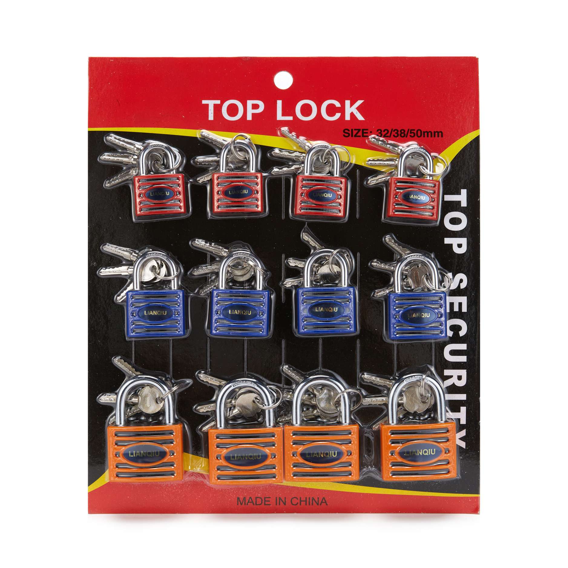 lianqiu arc-shaped lock 32-38-50 Card suction lock Iron padlock detail image 4