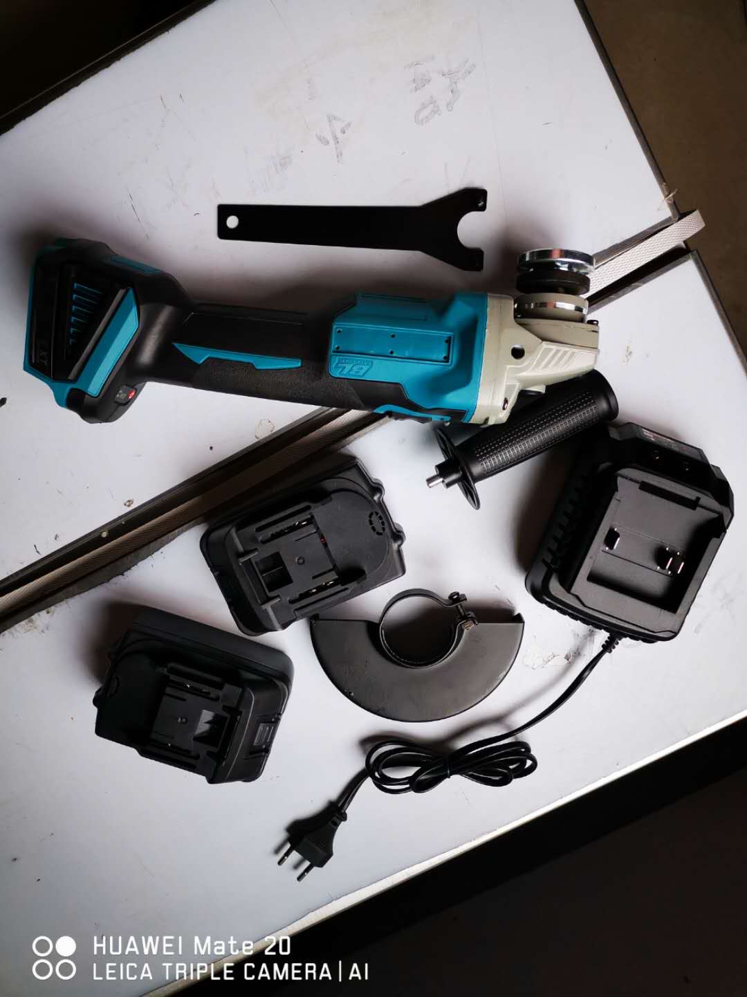 Lithium battery Angle grinder. Electric tools. Electric drill details Picture