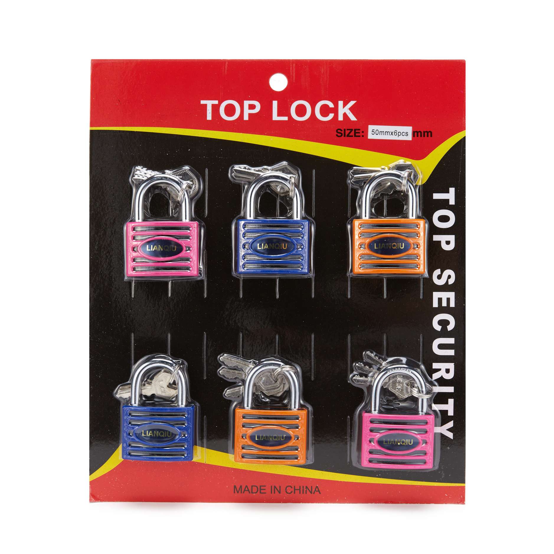lianqiu arc-shaped lock 32-38-50 Card suction lock Iron padlock detail image 2