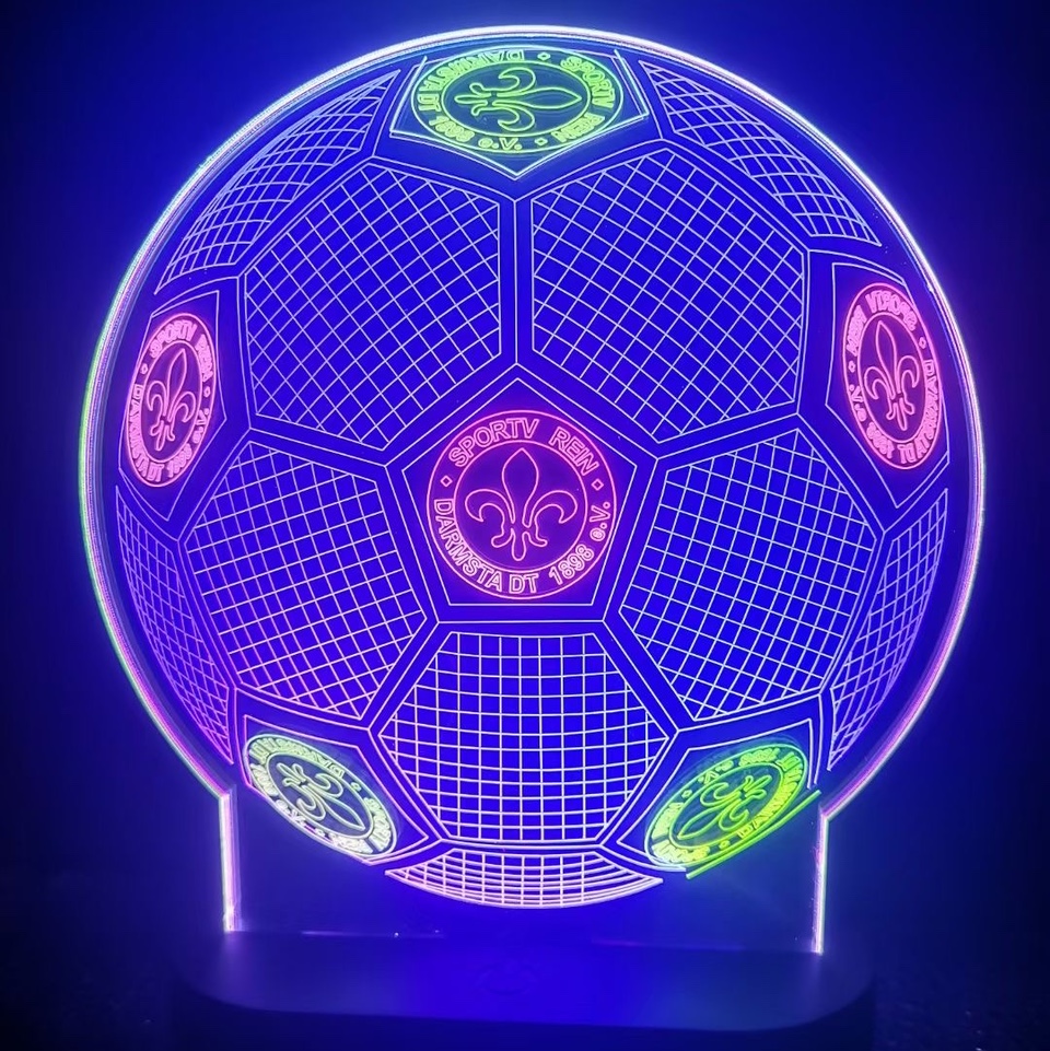 3D nightlight star lamp bedroom ins room decoration dormitory girl heart born Internet celebrity creative gift acrylic football USB