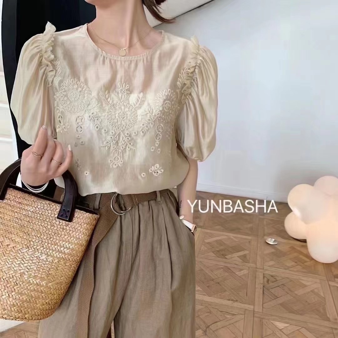Tencel embroidered shirt
