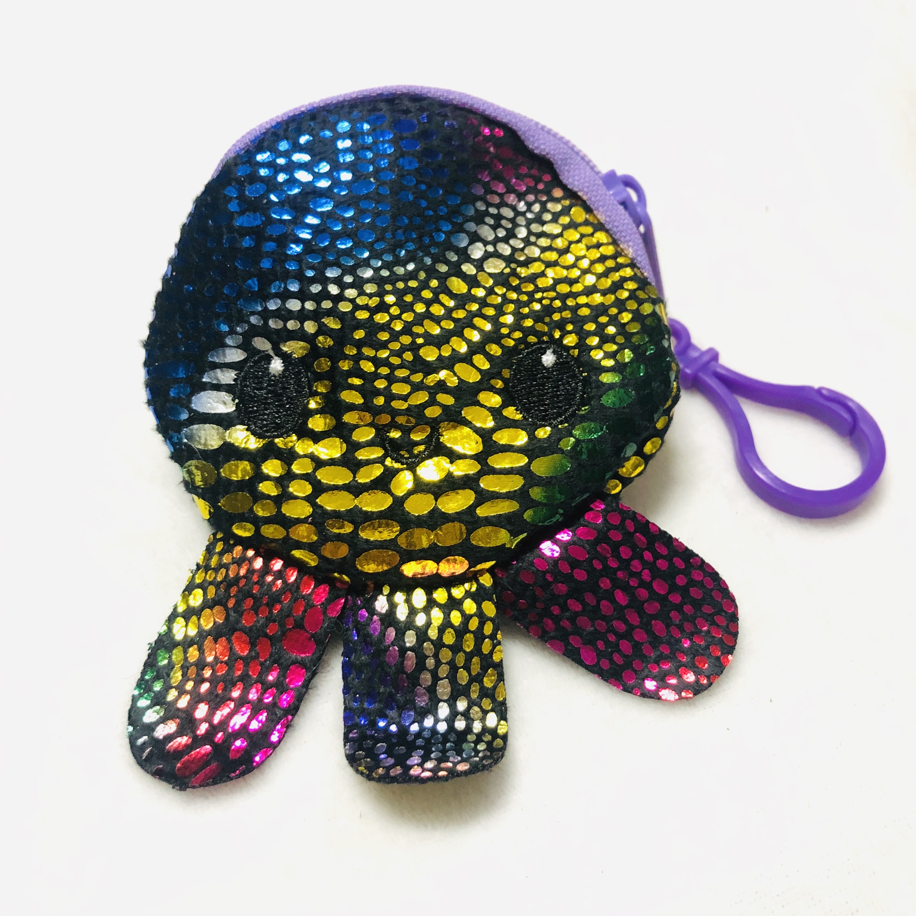 毛绒玩具钱包儿童零钱包章鱼钱包烫金章鱼钱包刺绣八爪鱼彩色钱包详情图9