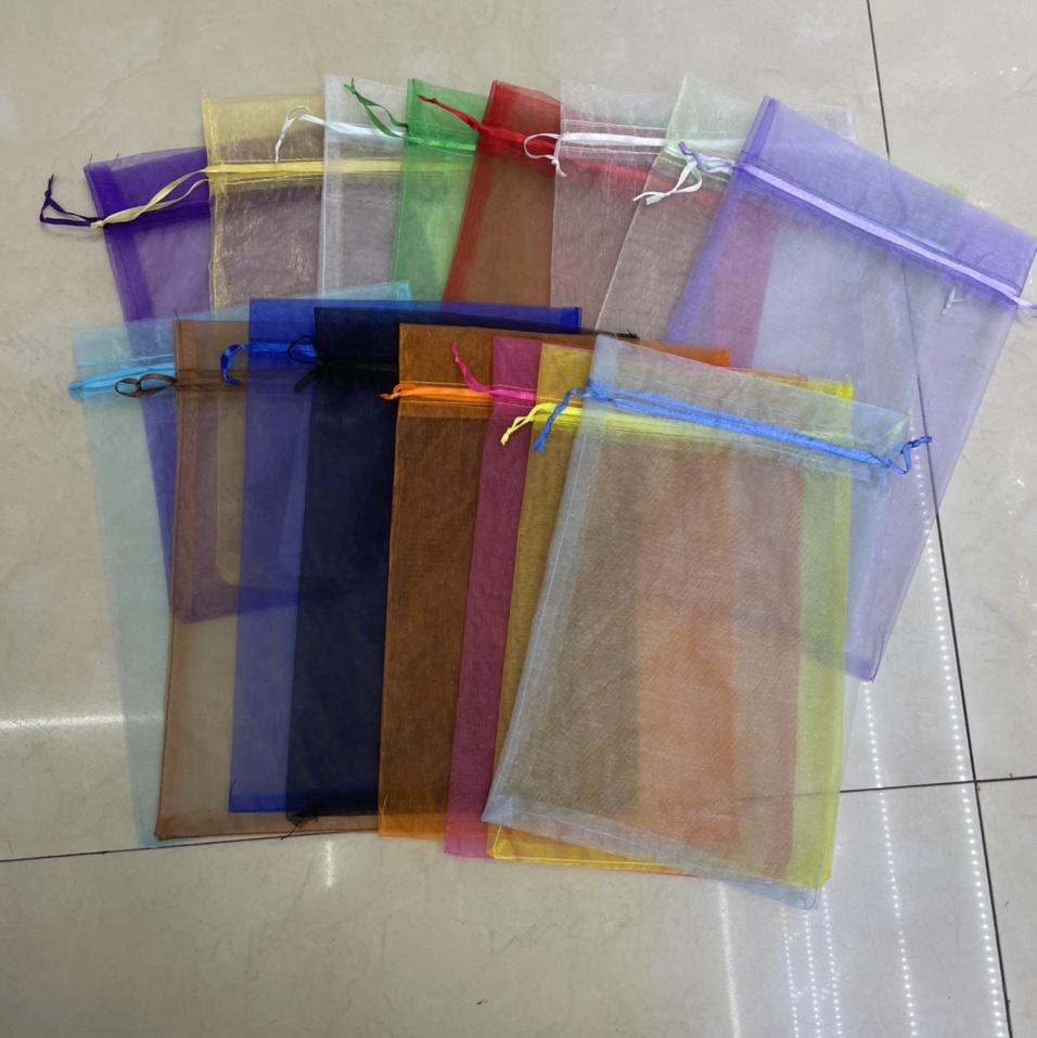 20*35单色珍珠纱袋颜色随机不选色，毛巾围巾收纳袋化妆品小样包装袋礼物袋，可零售可批发