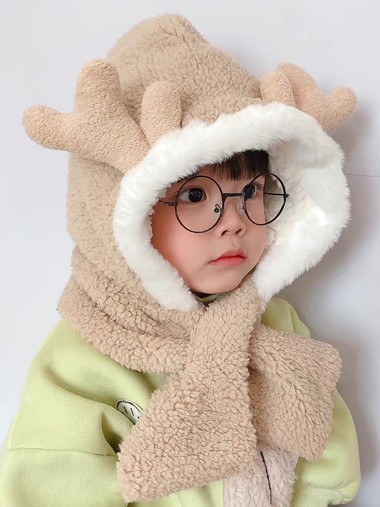 儿童鹿角毛绒两件套细节图